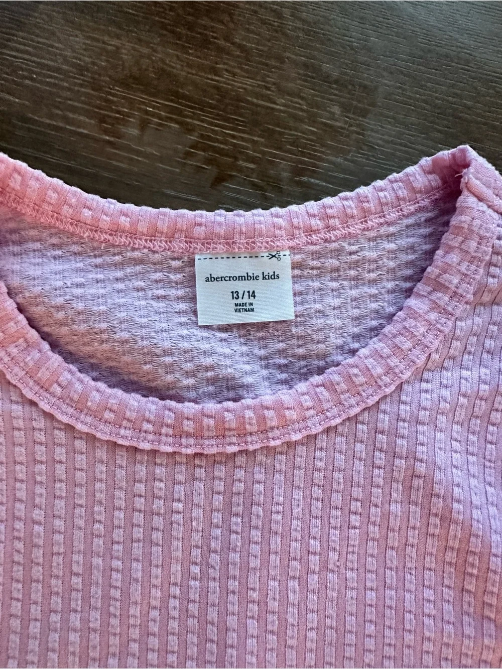 abercrombie kids Pink Short-Sleeve Textured Tee